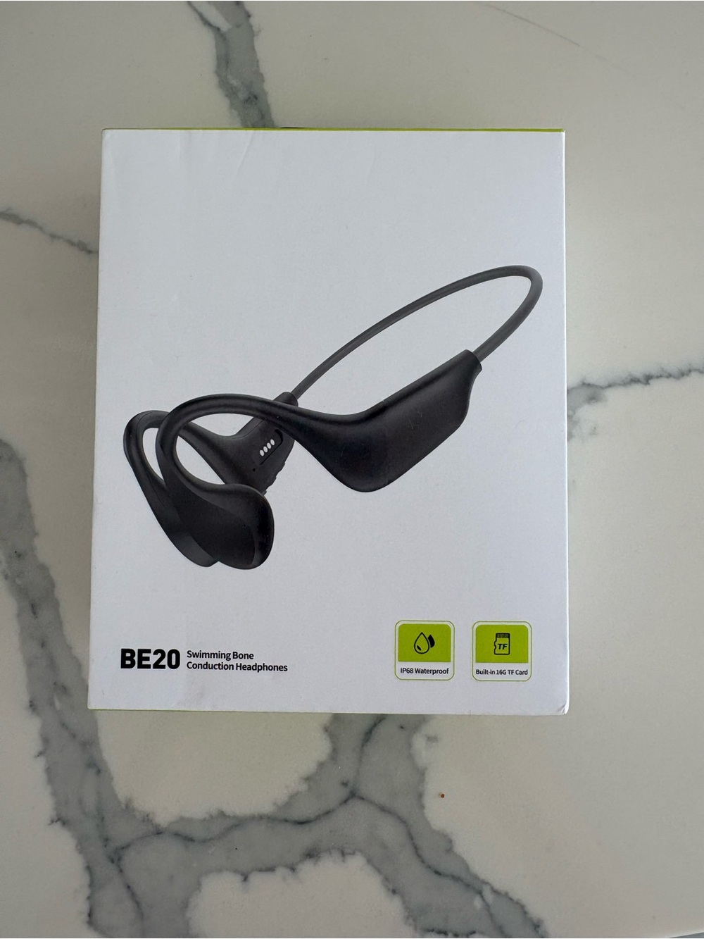 BE20 Bone Conduction Swimming Headphones - Black